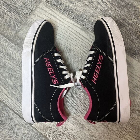 Heelys Girls Skate Shoes Black Pink Youth Size 6 Roller Sneakers - Picture 6 of 10